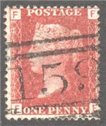 Great Britain Scott 33 Used Plate 122 - FF